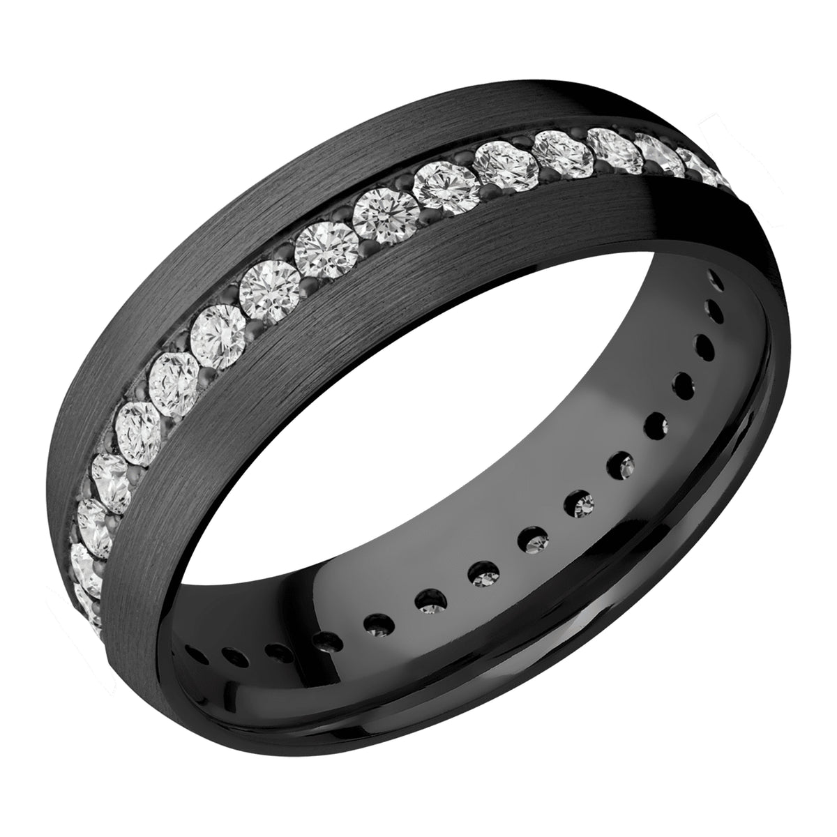 Men's Zirconium Eternity Diamond Band – 7mm – Donald Haack Diamonds