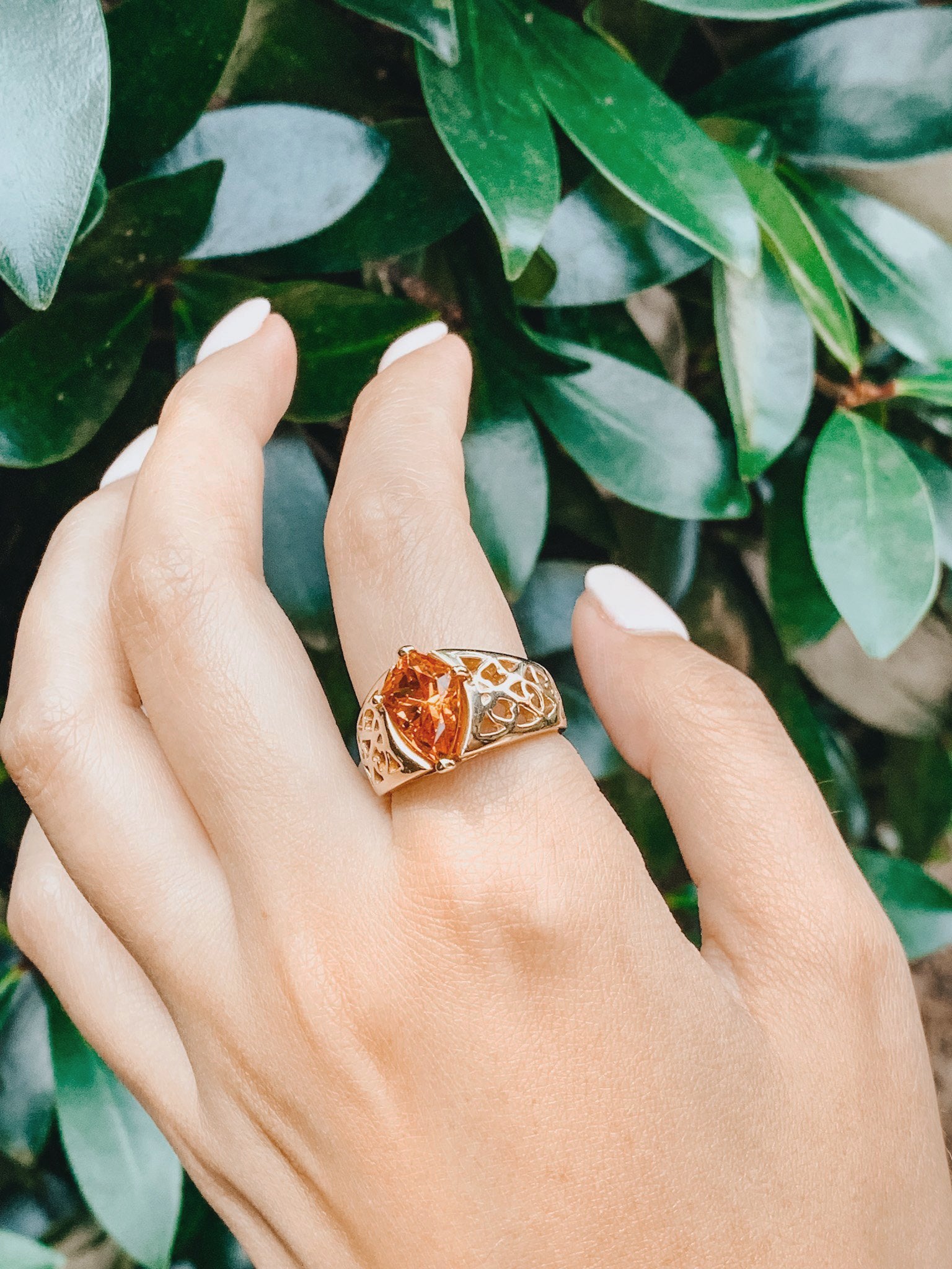 14K Yellow Gold Spessartite Garnet Ring – Donald Haack Diamonds