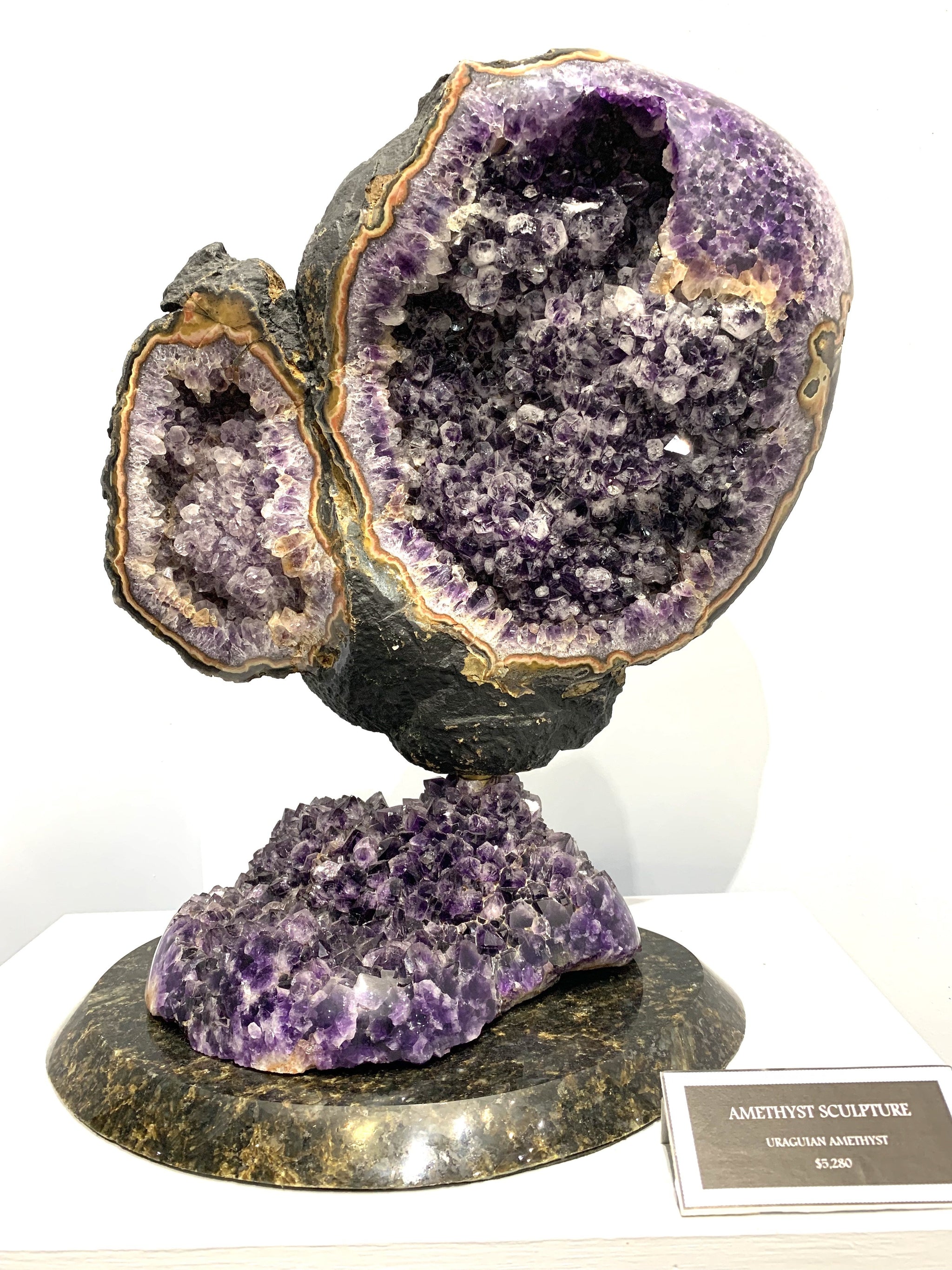 Amethyst Geode Sculpture/Art deals piece/paperweight/single bookend