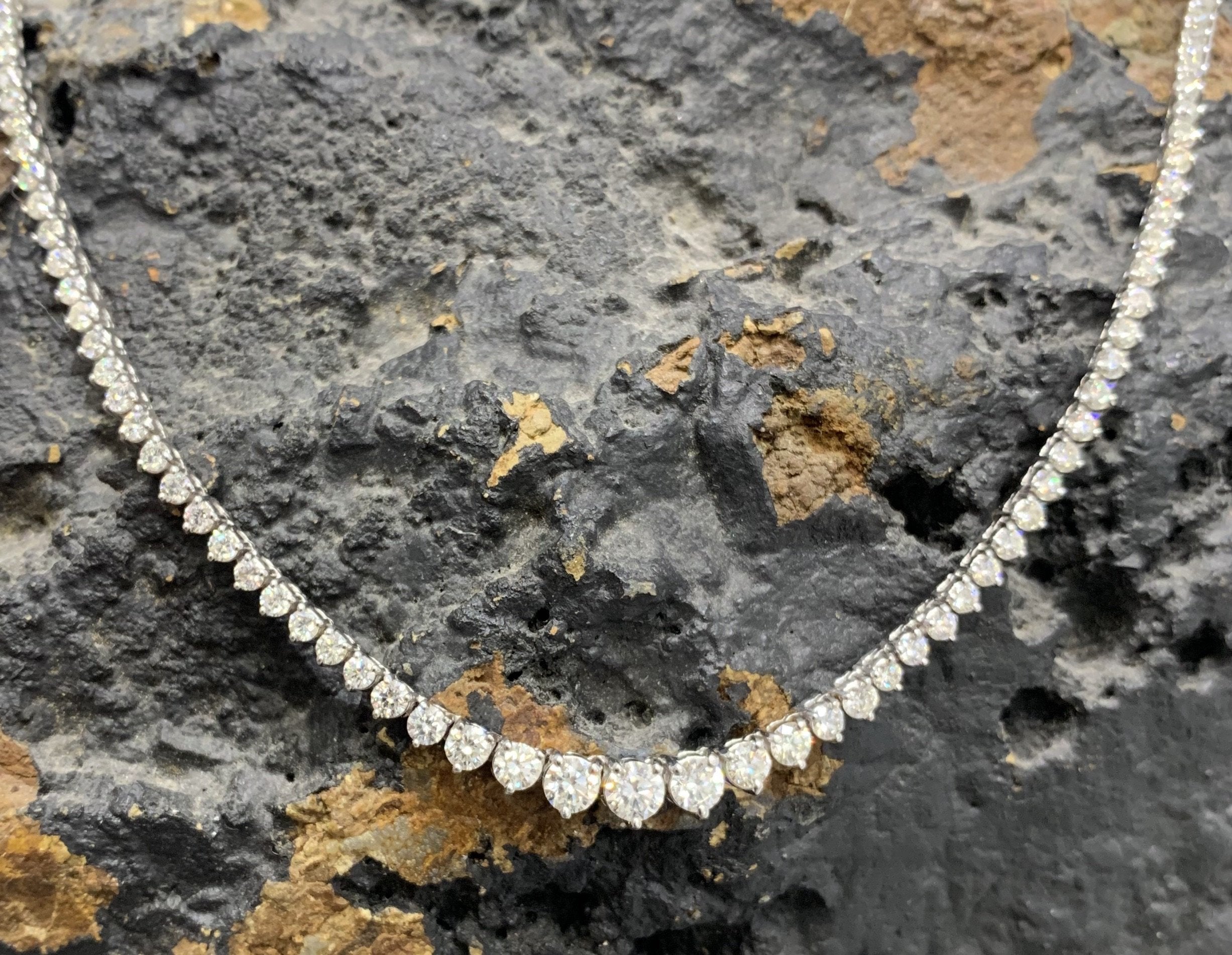 Diamond Riviere Necklace 7.84ctw – Donald Haack Diamonds